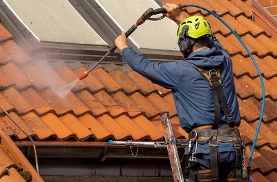 Démoussage et hydrofuge de toiture à Biolle